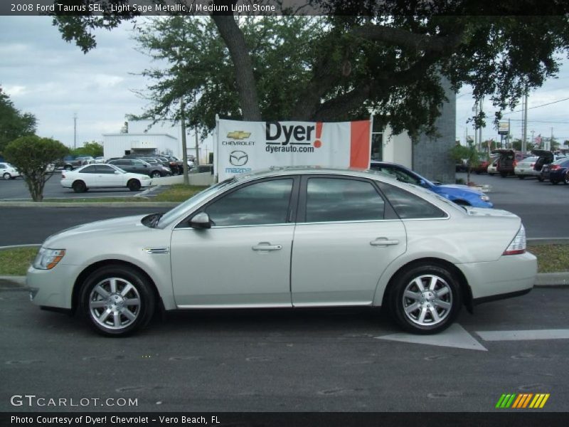 Light Sage Metallic / Medium Light Stone 2008 Ford Taurus SEL