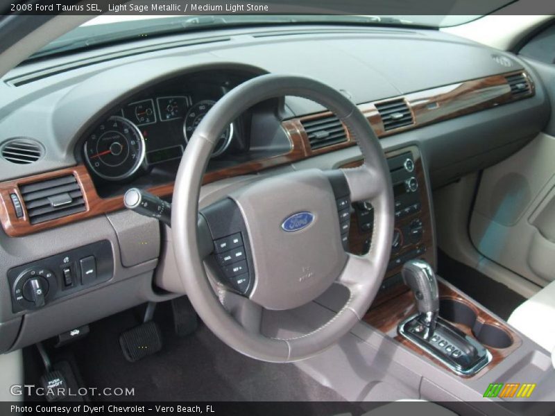 Light Sage Metallic / Medium Light Stone 2008 Ford Taurus SEL