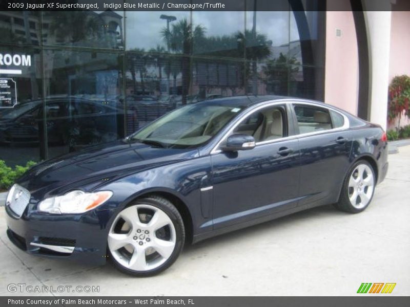 Indigo Blue Metallic / Champagne/Truffle 2009 Jaguar XF Supercharged