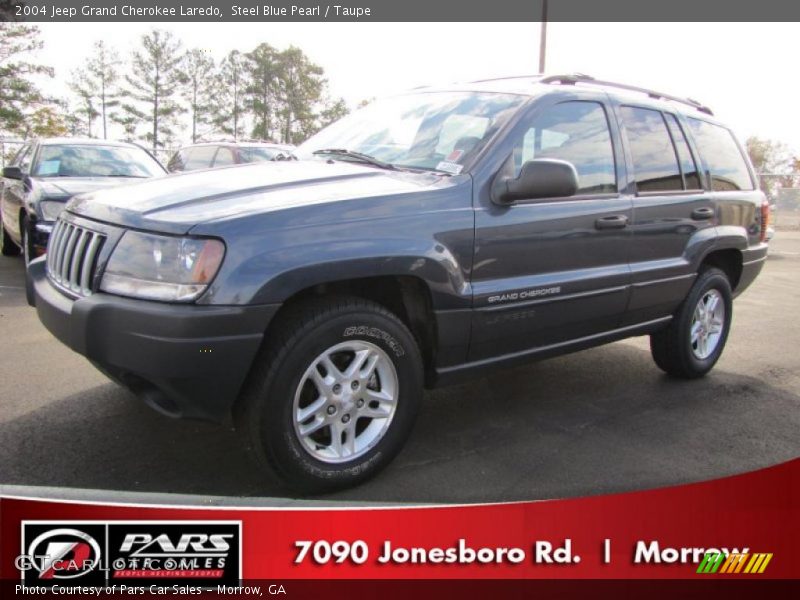 Steel Blue Pearl / Taupe 2004 Jeep Grand Cherokee Laredo