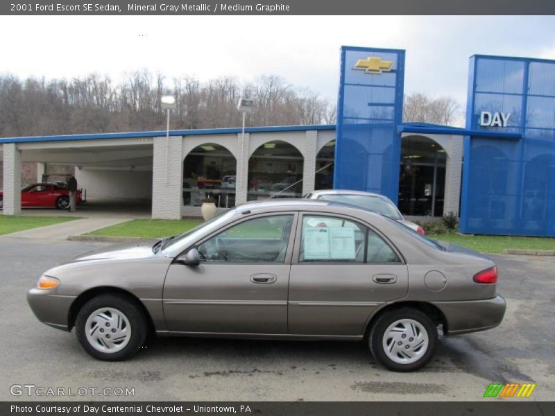 Mineral Gray Metallic / Medium Graphite 2001 Ford Escort SE Sedan