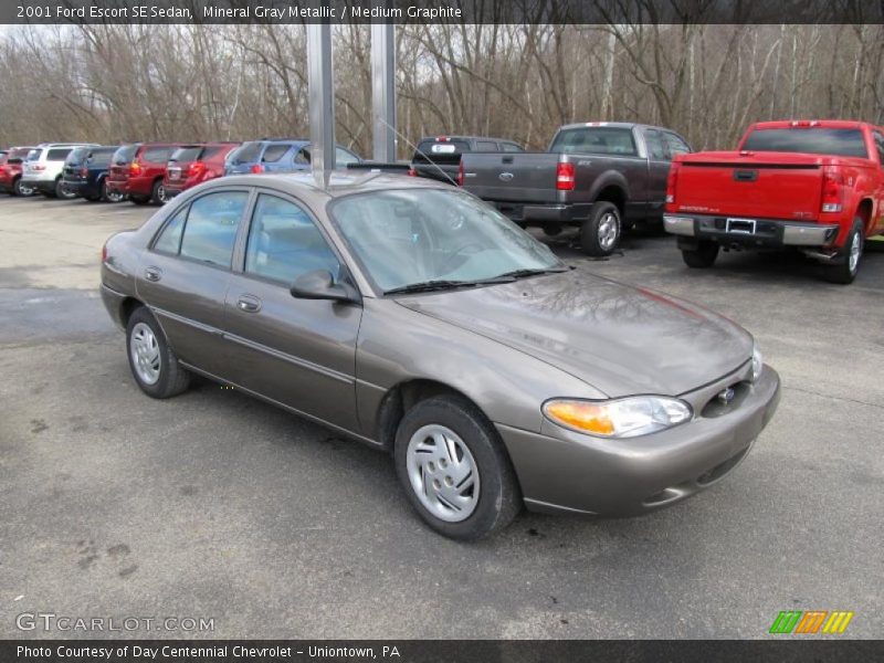 Mineral Gray Metallic / Medium Graphite 2001 Ford Escort SE Sedan