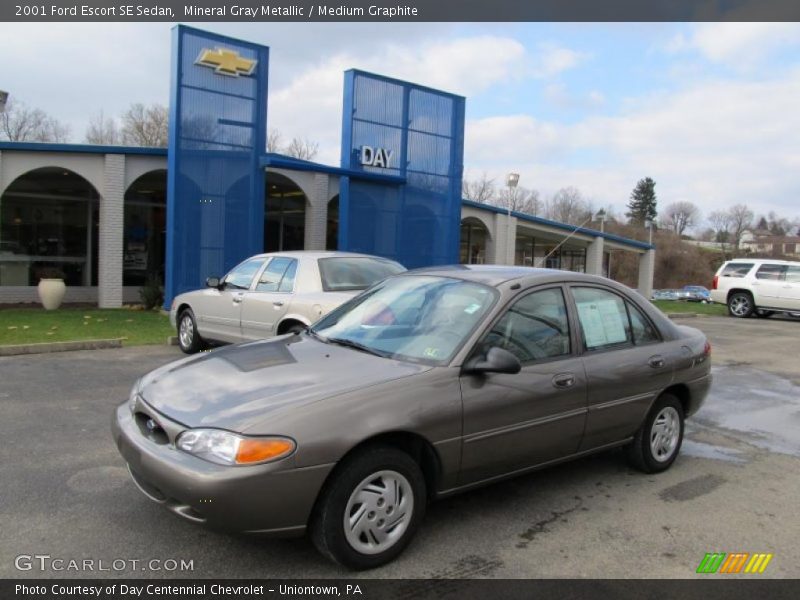 Mineral Gray Metallic / Medium Graphite 2001 Ford Escort SE Sedan