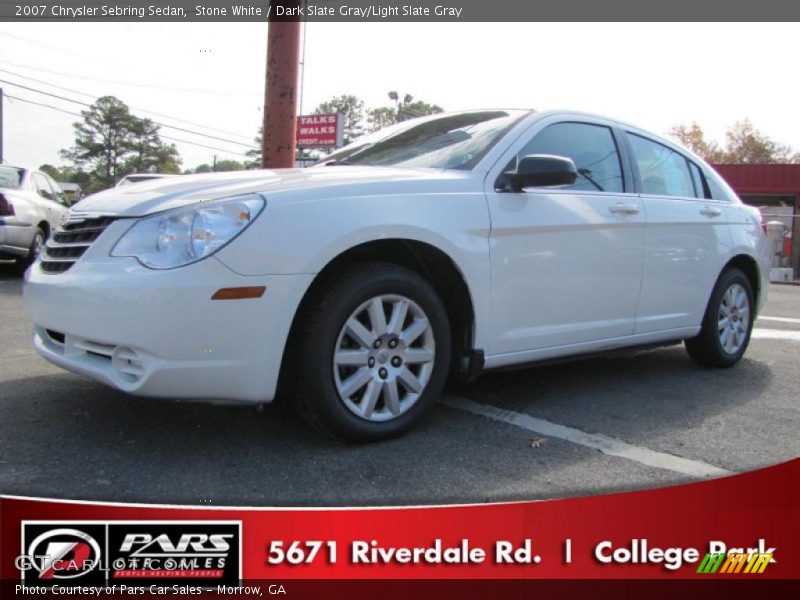 Stone White / Dark Slate Gray/Light Slate Gray 2007 Chrysler Sebring Sedan