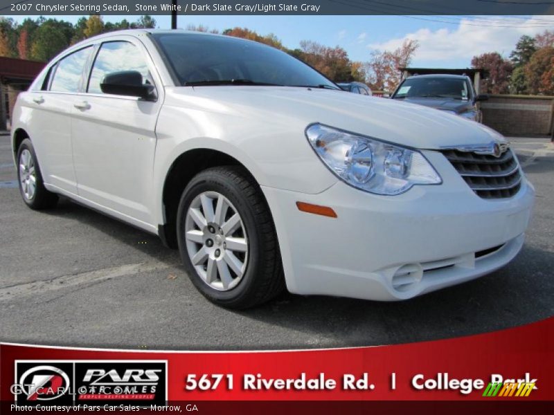 Stone White / Dark Slate Gray/Light Slate Gray 2007 Chrysler Sebring Sedan