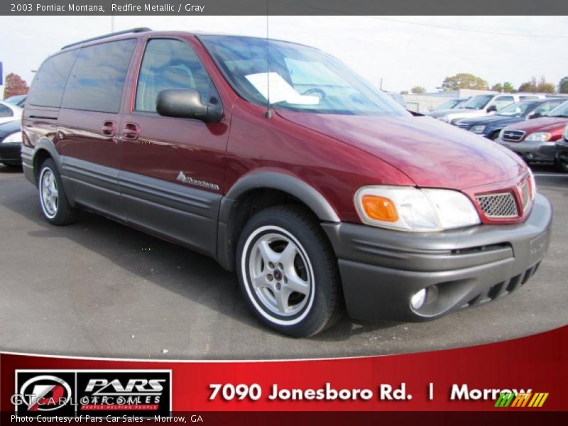 Redfire Metallic / Gray 2003 Pontiac Montana