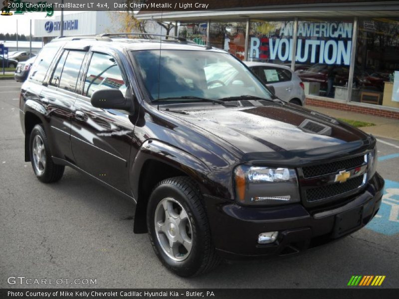 Dark Cherry Metallic / Light Gray 2008 Chevrolet TrailBlazer LT 4x4