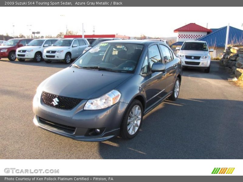 Azure Gray Metallic / Black 2009 Suzuki SX4 Touring Sport Sedan