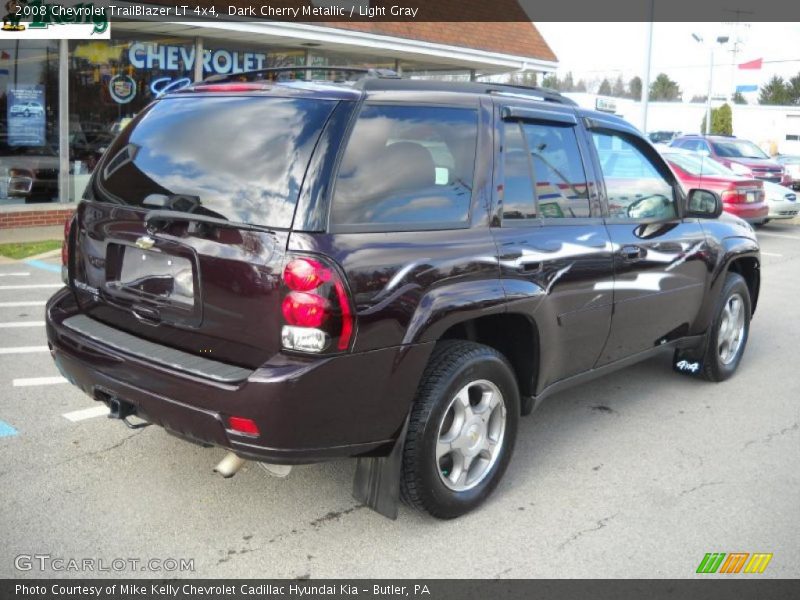 Dark Cherry Metallic / Light Gray 2008 Chevrolet TrailBlazer LT 4x4