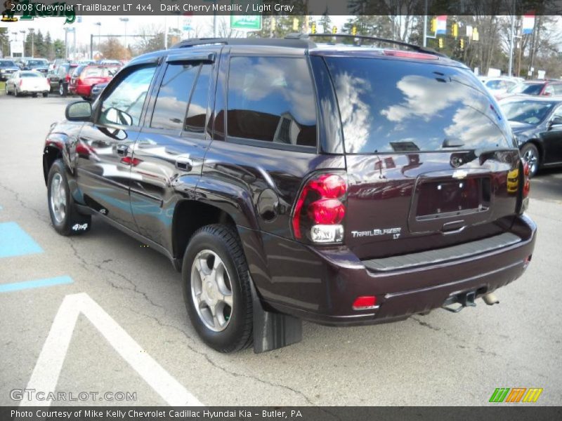 Dark Cherry Metallic / Light Gray 2008 Chevrolet TrailBlazer LT 4x4