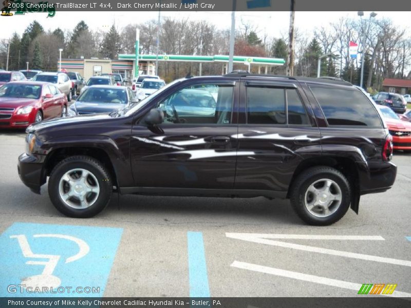 Dark Cherry Metallic / Light Gray 2008 Chevrolet TrailBlazer LT 4x4