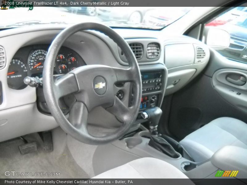 Dark Cherry Metallic / Light Gray 2008 Chevrolet TrailBlazer LT 4x4