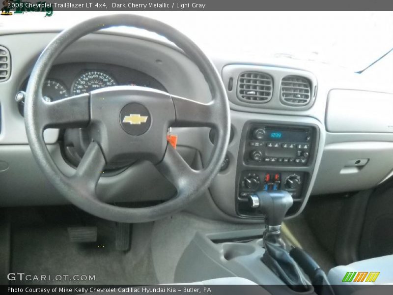 Dark Cherry Metallic / Light Gray 2008 Chevrolet TrailBlazer LT 4x4