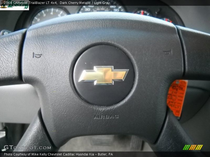 Dark Cherry Metallic / Light Gray 2008 Chevrolet TrailBlazer LT 4x4