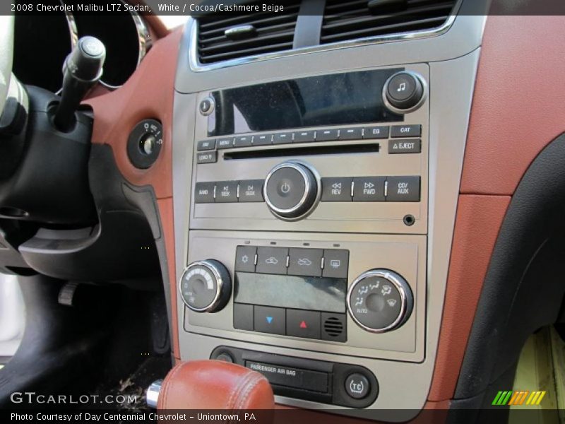 White / Cocoa/Cashmere Beige 2008 Chevrolet Malibu LTZ Sedan
