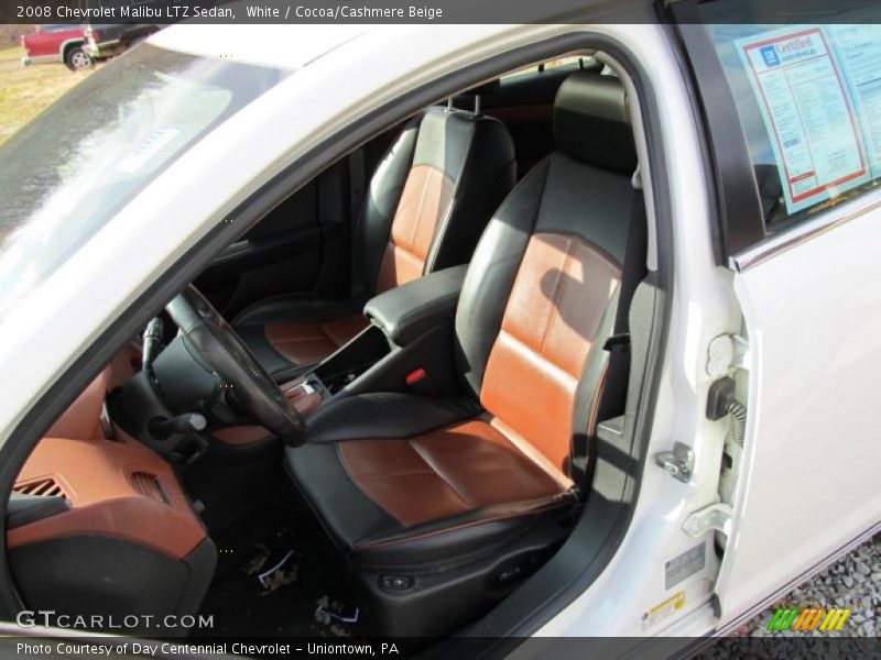 White / Cocoa/Cashmere Beige 2008 Chevrolet Malibu LTZ Sedan