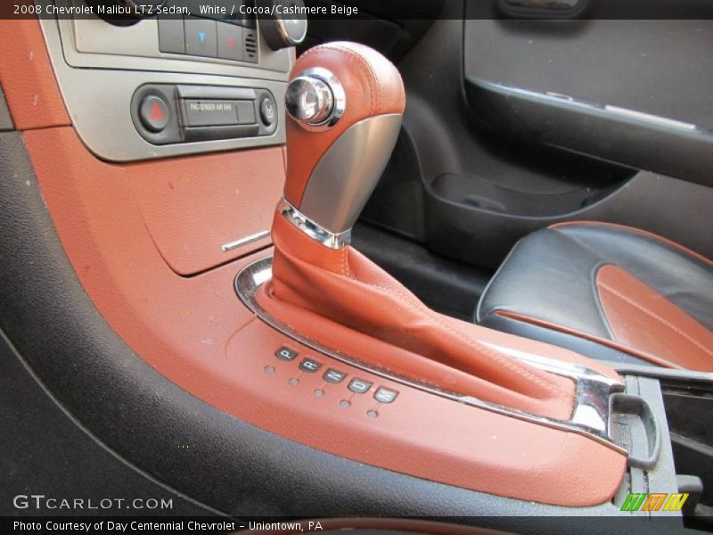 White / Cocoa/Cashmere Beige 2008 Chevrolet Malibu LTZ Sedan