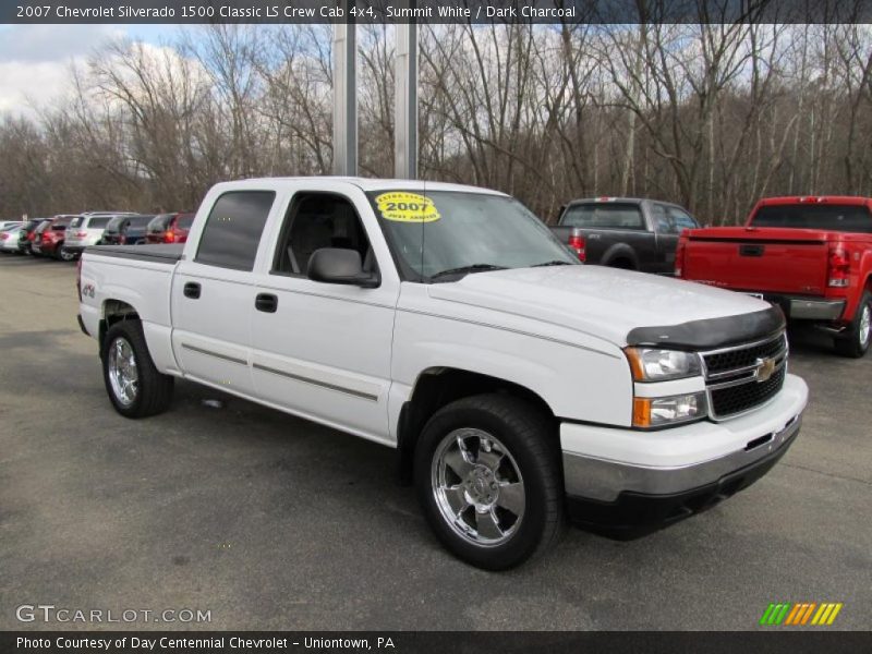 Summit White / Dark Charcoal 2007 Chevrolet Silverado 1500 Classic LS Crew Cab 4x4