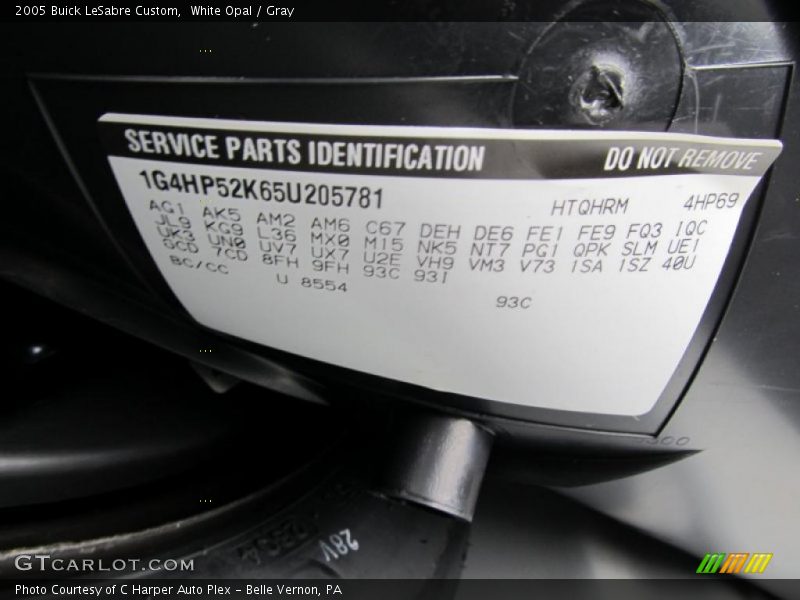 White Opal / Gray 2005 Buick LeSabre Custom