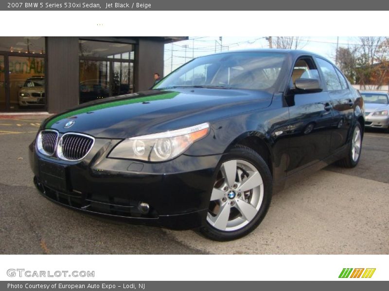 Jet Black / Beige 2007 BMW 5 Series 530xi Sedan
