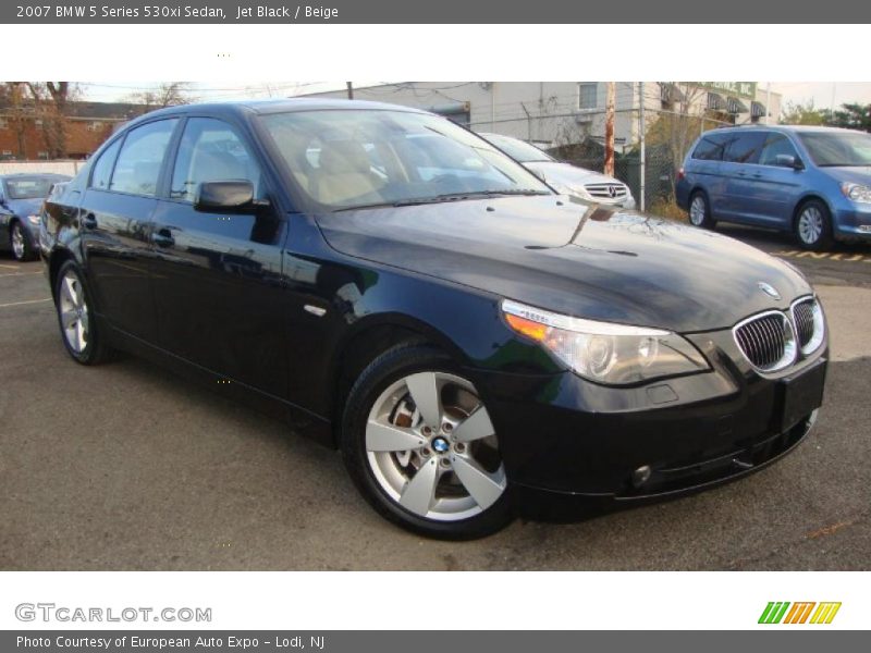 Jet Black / Beige 2007 BMW 5 Series 530xi Sedan