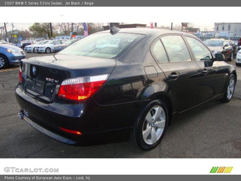 Jet Black / Beige 2007 BMW 5 Series 530xi Sedan