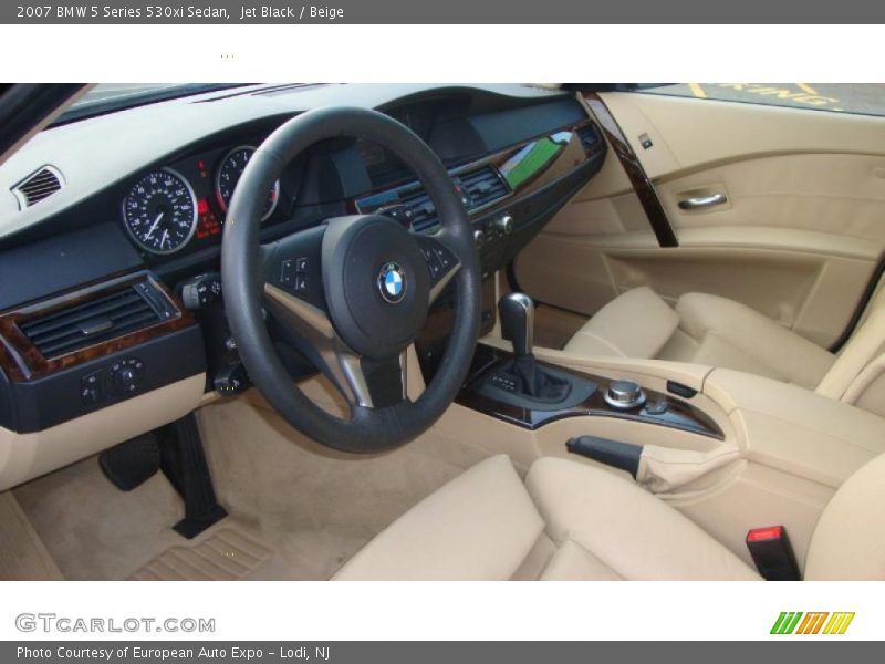 Jet Black / Beige 2007 BMW 5 Series 530xi Sedan