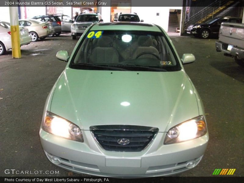 Sea Shell Green / Gray 2004 Hyundai Elantra GLS Sedan