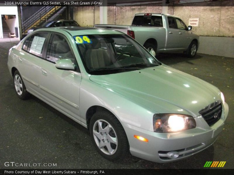 Sea Shell Green / Gray 2004 Hyundai Elantra GLS Sedan
