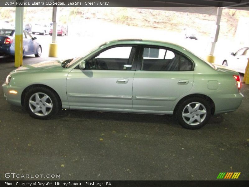 Sea Shell Green / Gray 2004 Hyundai Elantra GLS Sedan