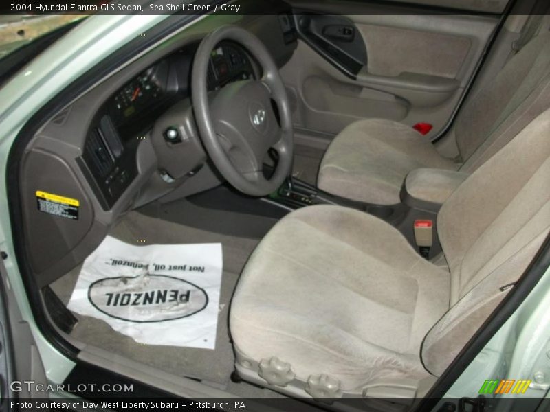 Sea Shell Green / Gray 2004 Hyundai Elantra GLS Sedan