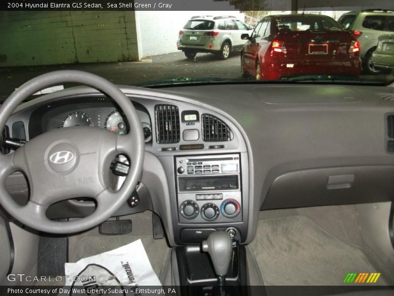 Sea Shell Green / Gray 2004 Hyundai Elantra GLS Sedan