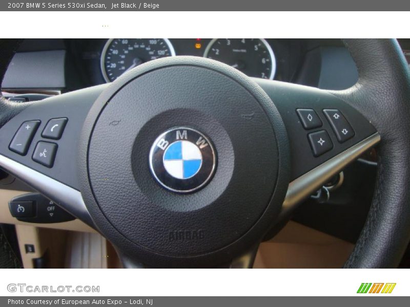 Jet Black / Beige 2007 BMW 5 Series 530xi Sedan