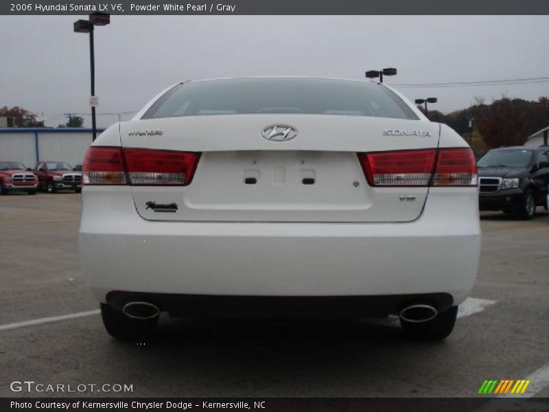Powder White Pearl / Gray 2006 Hyundai Sonata LX V6