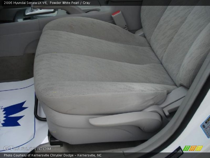 Powder White Pearl / Gray 2006 Hyundai Sonata LX V6