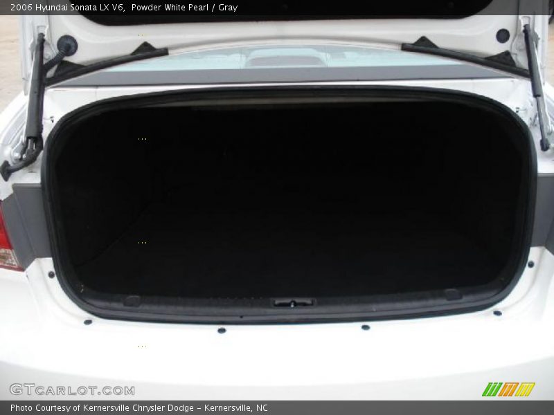 Powder White Pearl / Gray 2006 Hyundai Sonata LX V6