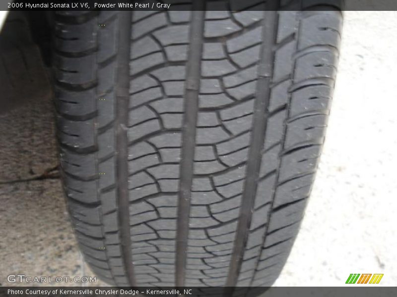Powder White Pearl / Gray 2006 Hyundai Sonata LX V6