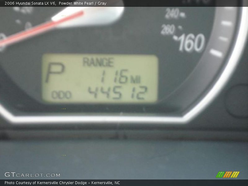 Powder White Pearl / Gray 2006 Hyundai Sonata LX V6