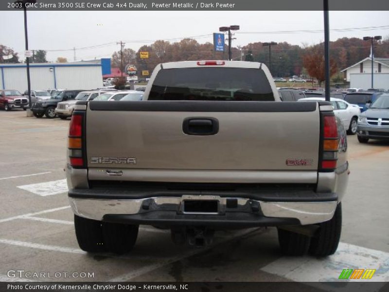 Pewter Metallic / Dark Pewter 2003 GMC Sierra 3500 SLE Crew Cab 4x4 Dually