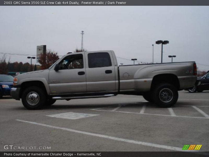 Pewter Metallic / Dark Pewter 2003 GMC Sierra 3500 SLE Crew Cab 4x4 Dually