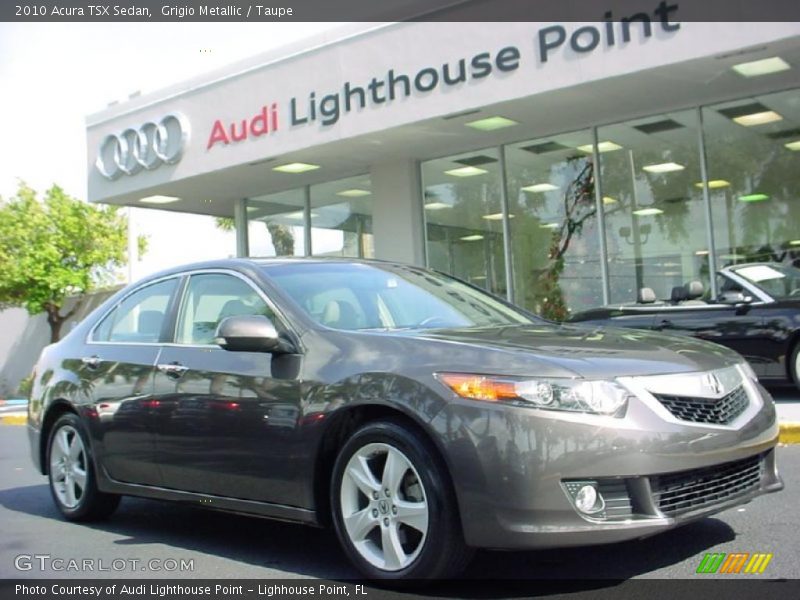 Grigio Metallic / Taupe 2010 Acura TSX Sedan