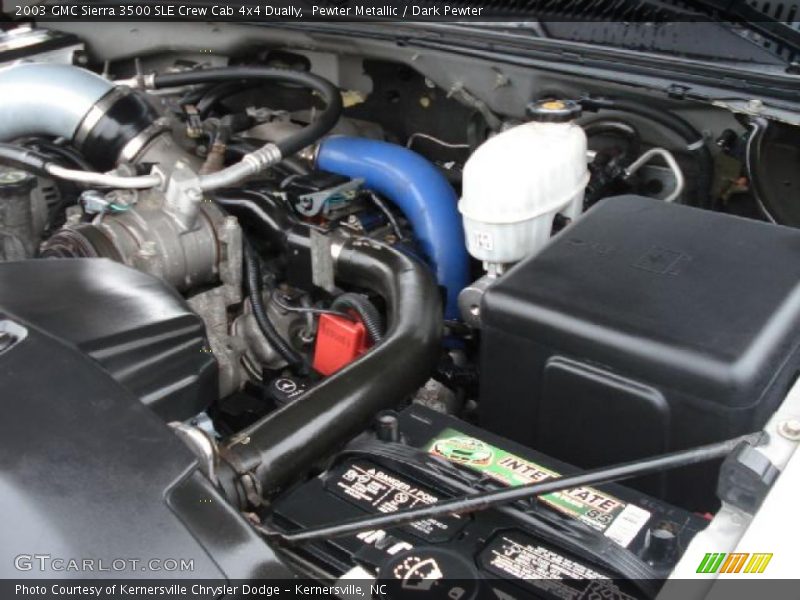 Pewter Metallic / Dark Pewter 2003 GMC Sierra 3500 SLE Crew Cab 4x4 Dually