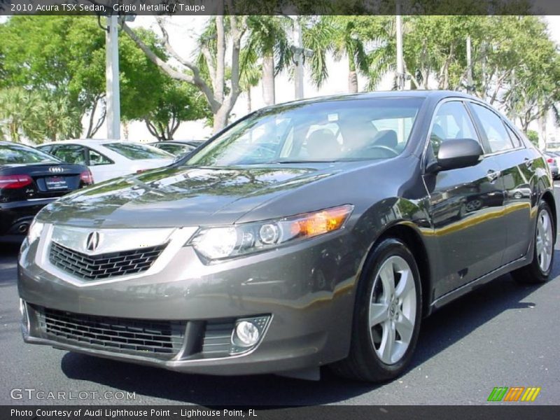 Grigio Metallic / Taupe 2010 Acura TSX Sedan