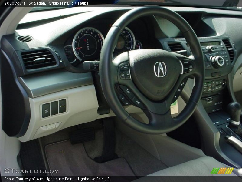 Grigio Metallic / Taupe 2010 Acura TSX Sedan