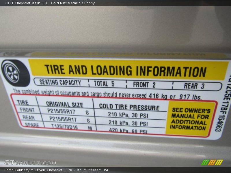 Gold Mist Metallic / Ebony 2011 Chevrolet Malibu LT