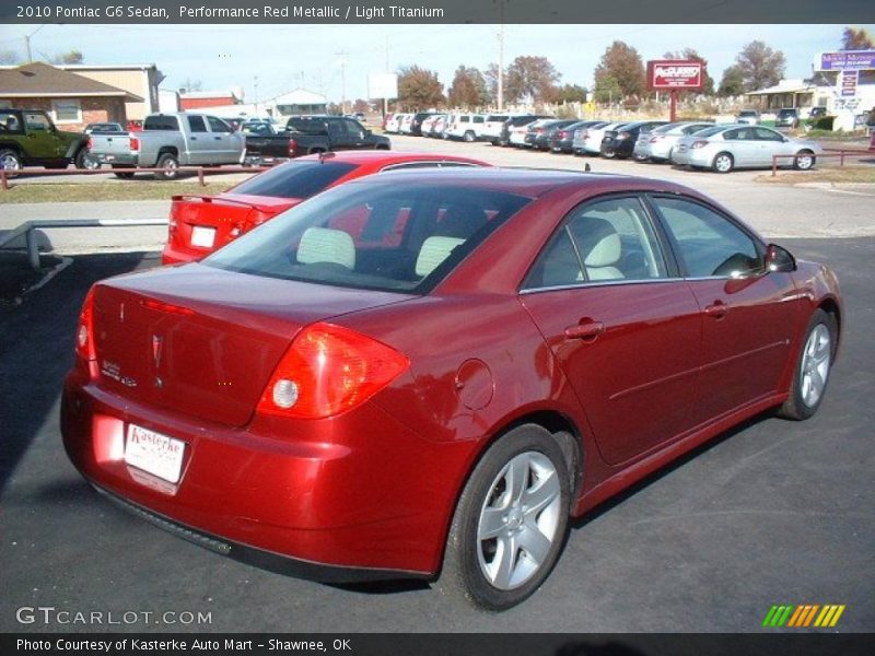 Performance Red Metallic / Light Titanium 2010 Pontiac G6 Sedan