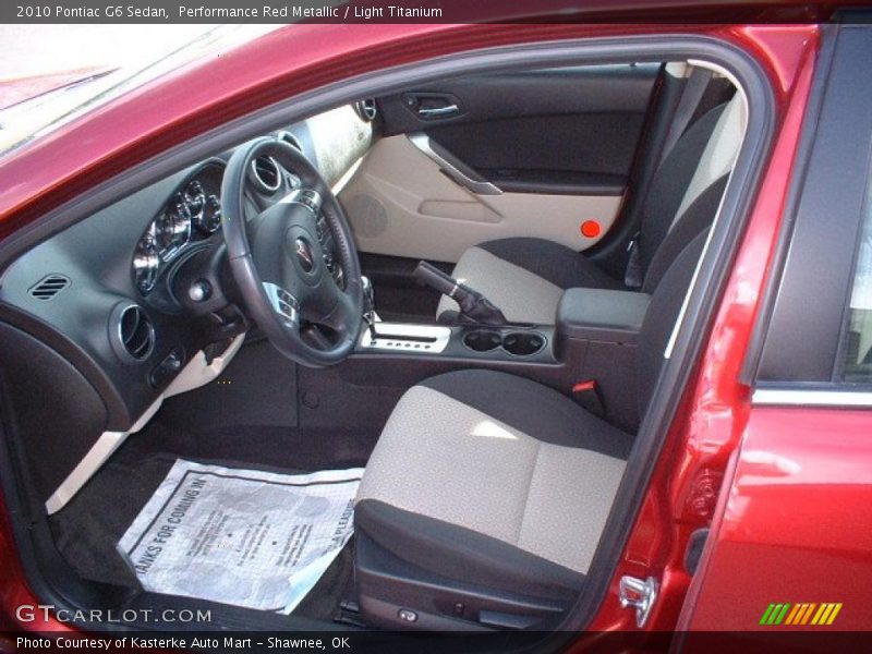 Performance Red Metallic / Light Titanium 2010 Pontiac G6 Sedan
