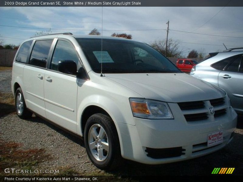 Stone White / Medium Slate Gray/Light Shale 2009 Dodge Grand Caravan SE