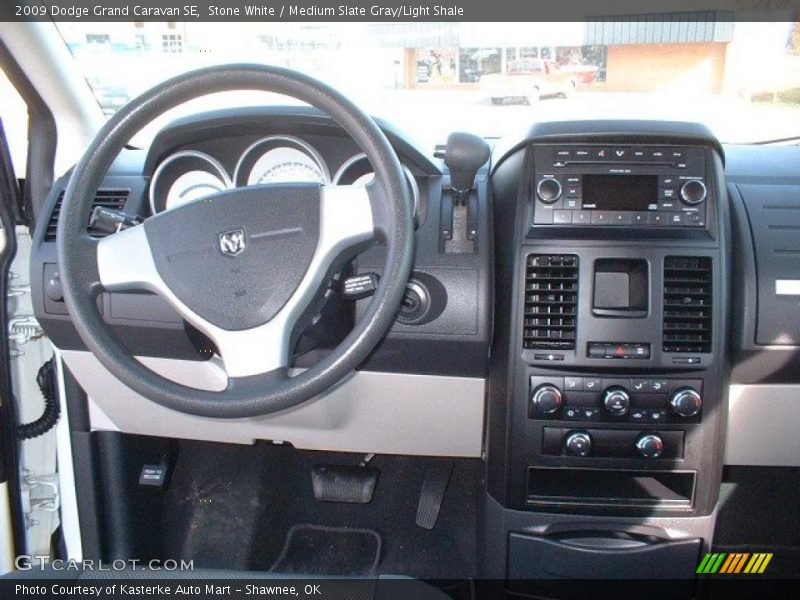 Stone White / Medium Slate Gray/Light Shale 2009 Dodge Grand Caravan SE