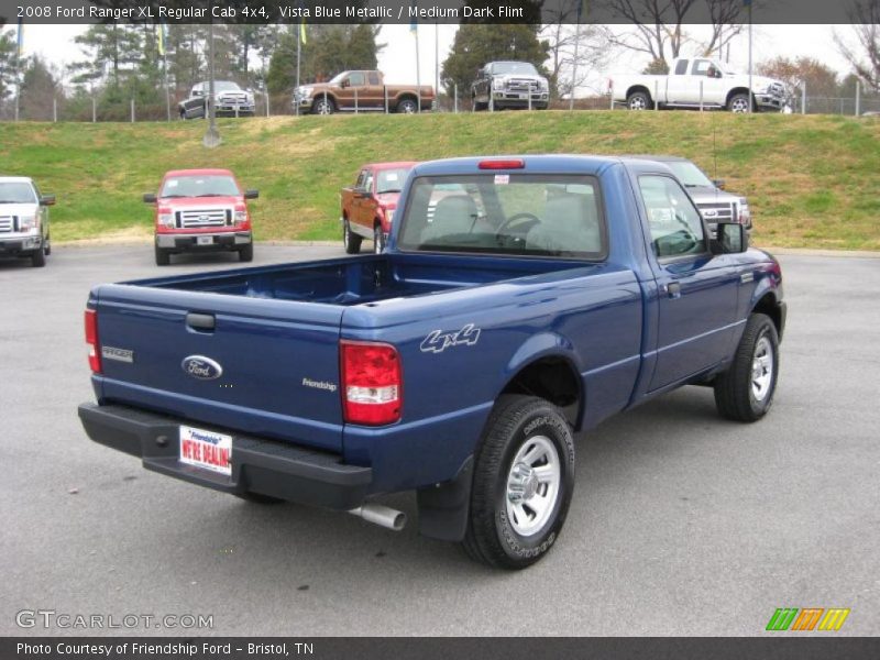Vista Blue Metallic / Medium Dark Flint 2008 Ford Ranger XL Regular Cab 4x4